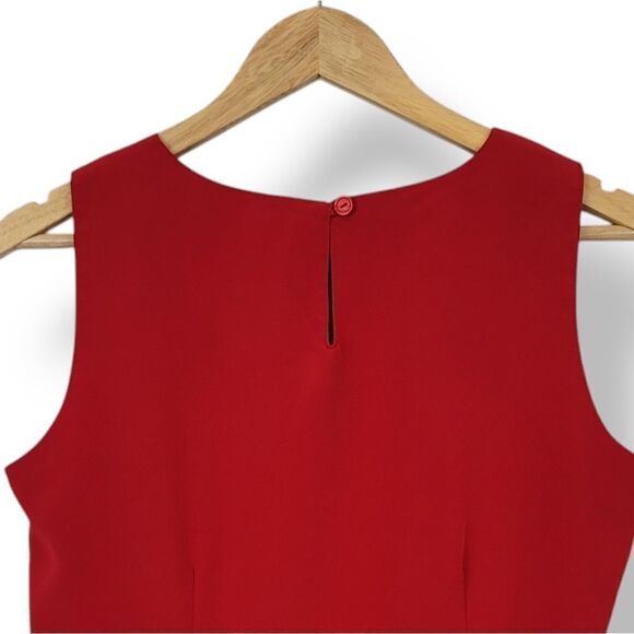 Vintage 90s Y2K Impressions Sleeveless Shell Top in Red Size Small - Picture 4 of 7